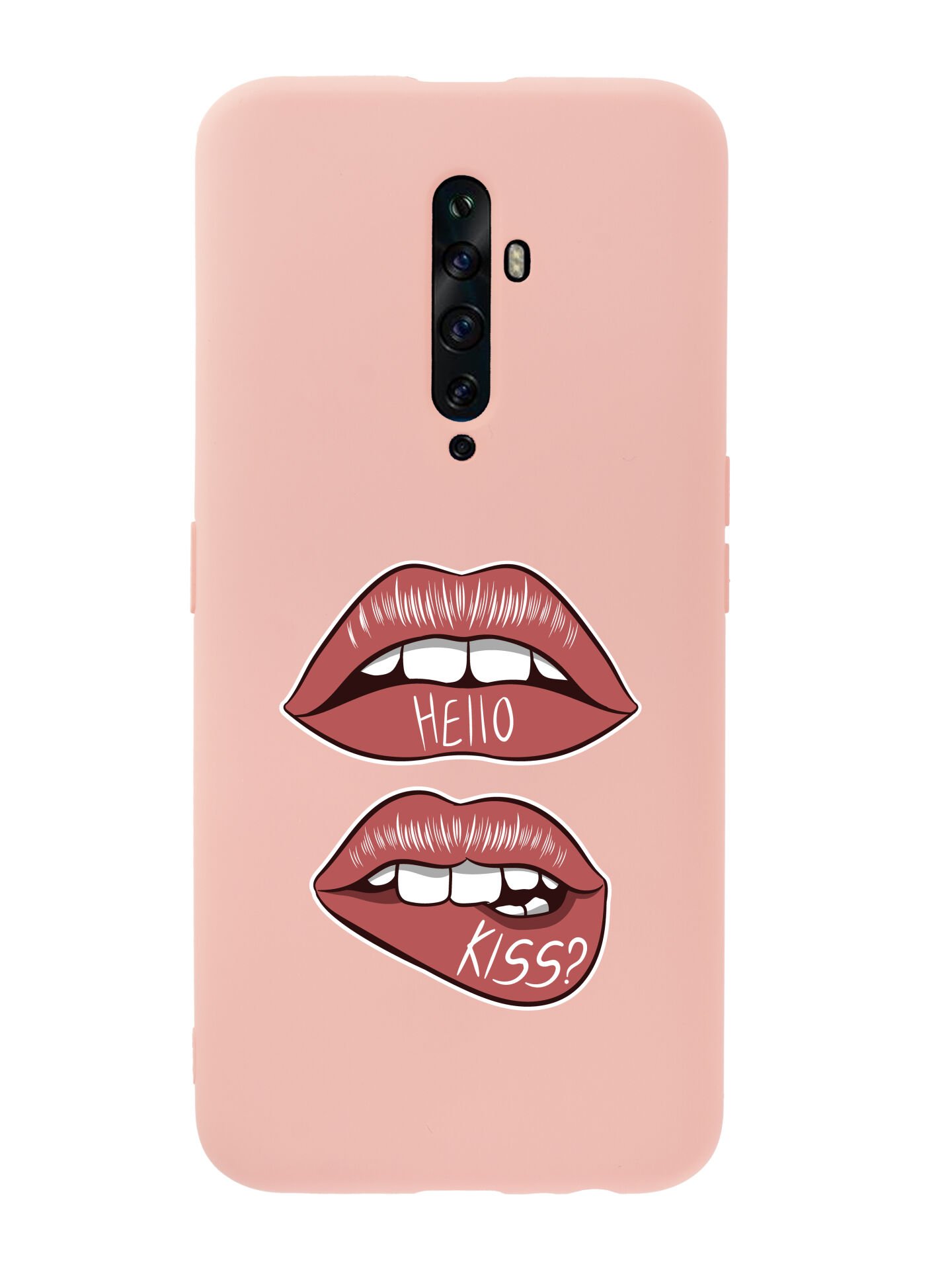 Oppo Reno 2Z Hello Kiss Premium Silikonlu Telefon Kılıfı