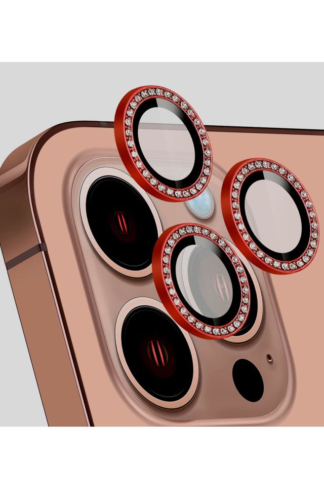 iPhone 11 Pro Uyumlu Swarovski Taşlı Kamera Lensi Koruma Camı