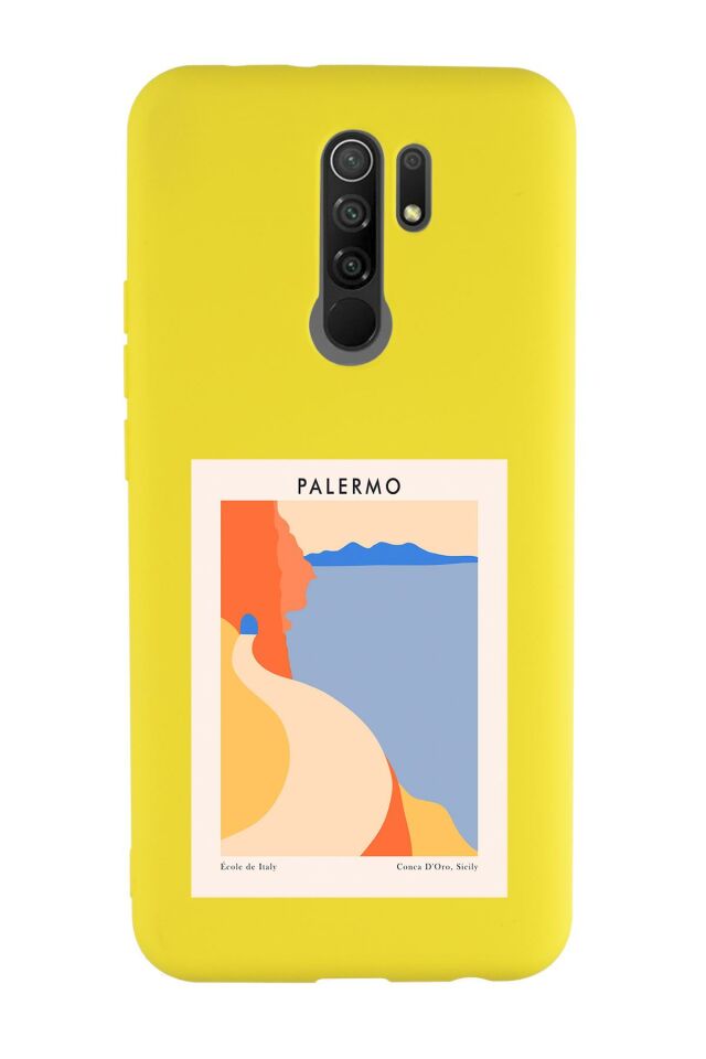 Xiaomi Redmi 9 Uyumlu Palermo Desenli Premium Silikonlu Lansman Telefon Kılıfı