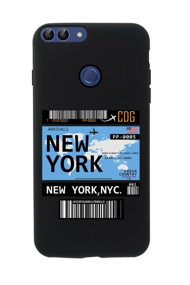 Huawei Psmart 2018 New York Premium Silikonlu Telefon Kılıfı