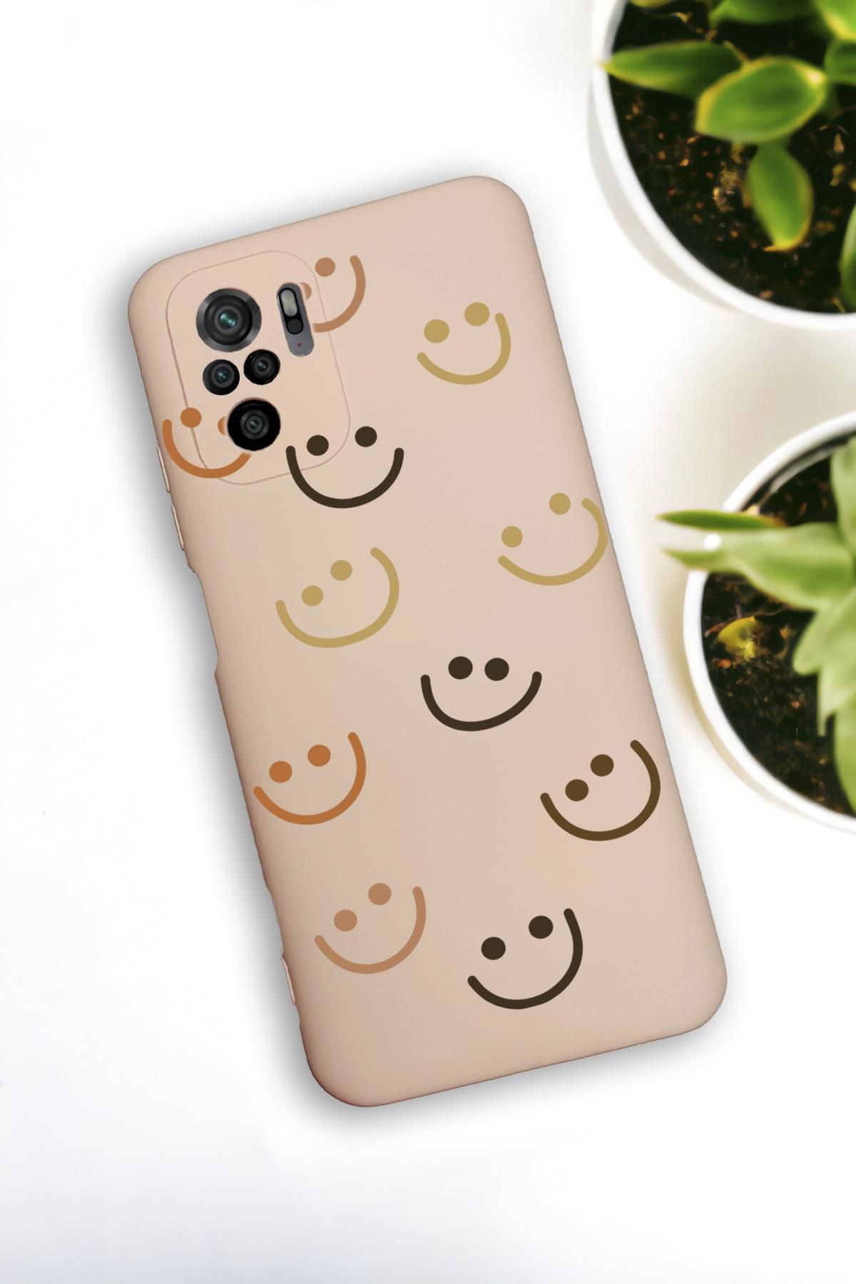 Redmi Note 10s Uyumlu Smile Desenli Premium Silikonlu Lansman Telefon Kılıfı