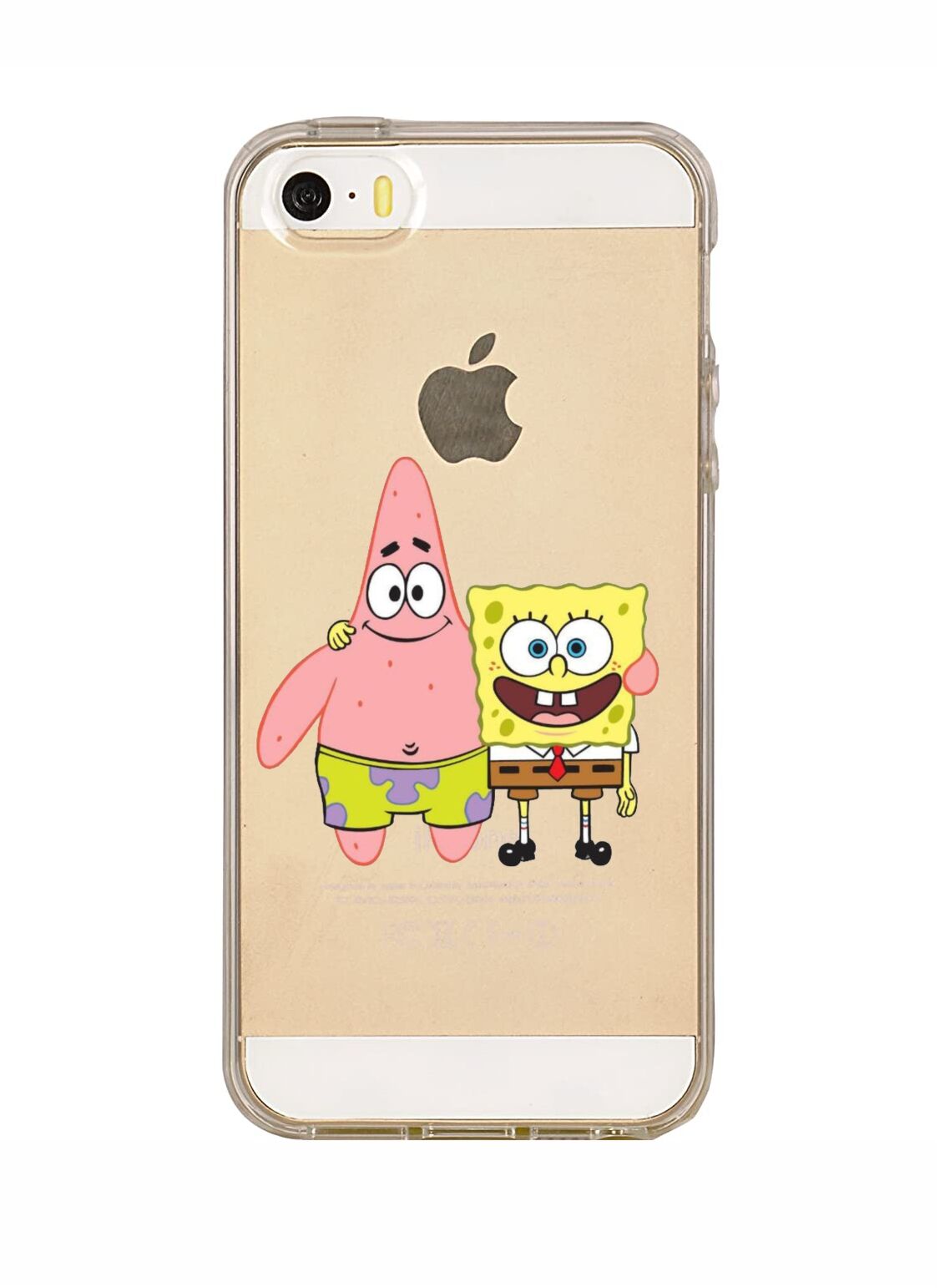 iPhone 5 Sünger Bob ve Patrickstar Şeffaf Telefon Kılıfı