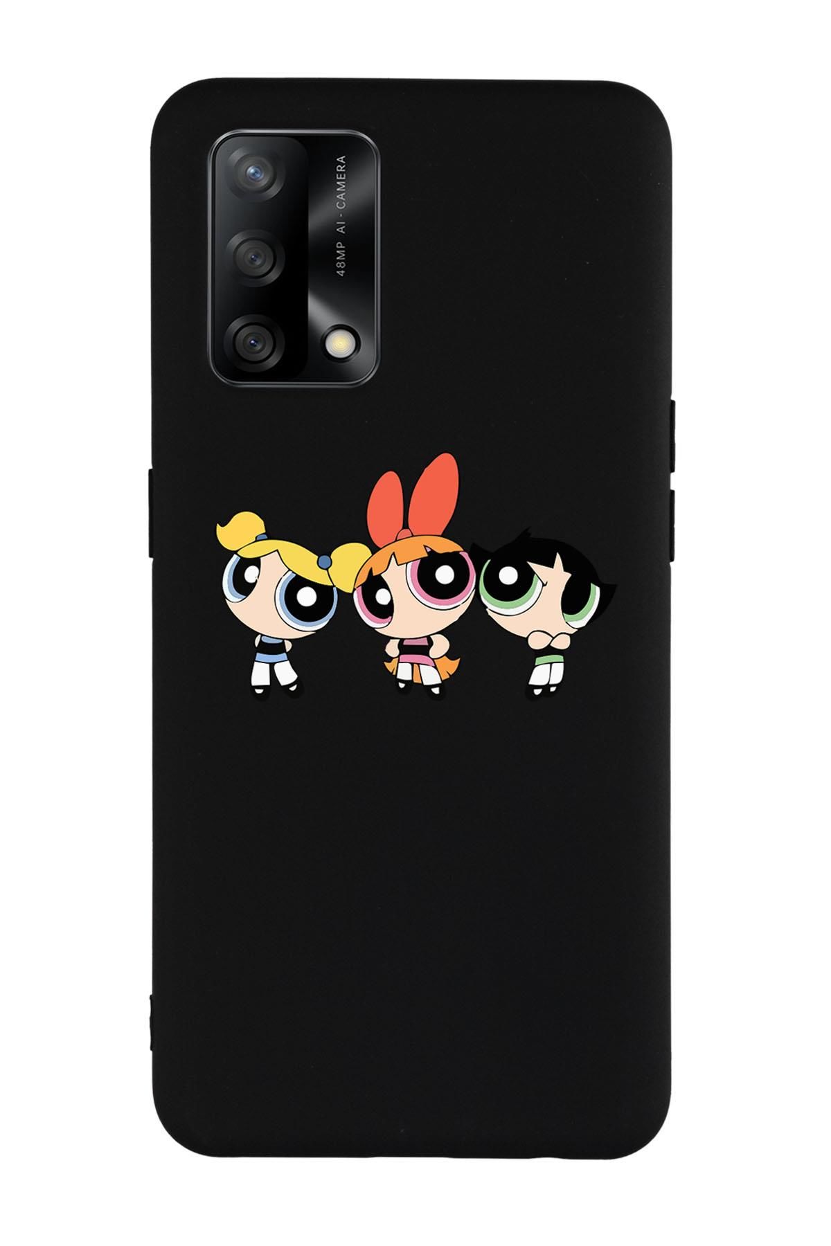 Oppo A74 Uyumlu Powerpuff Girls Desenli Premium Silikonlu Lansman Telefon Kılıfı