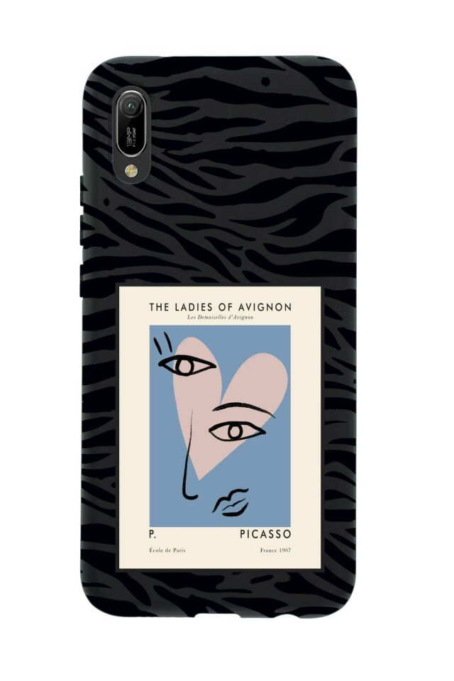 Huawei Y6 Pro 2019 Picasso The Ladies of Avignon Premium Silikonlu Telefon Kılıfı