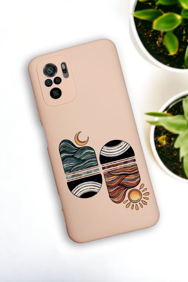 Redmi Note 10s Uyumlu Sunset Wave Desenli Premium Silikonlu Lansman Telefon Kılıfı