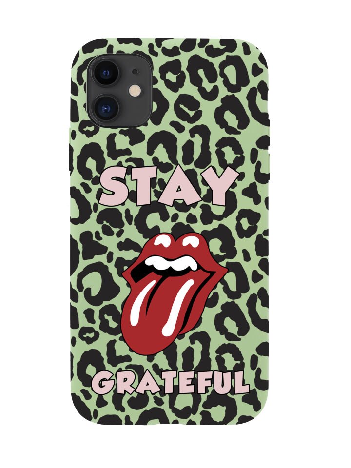 iPhone 12 Stay Grateful Premium Lansman Silikonlu Kılıf