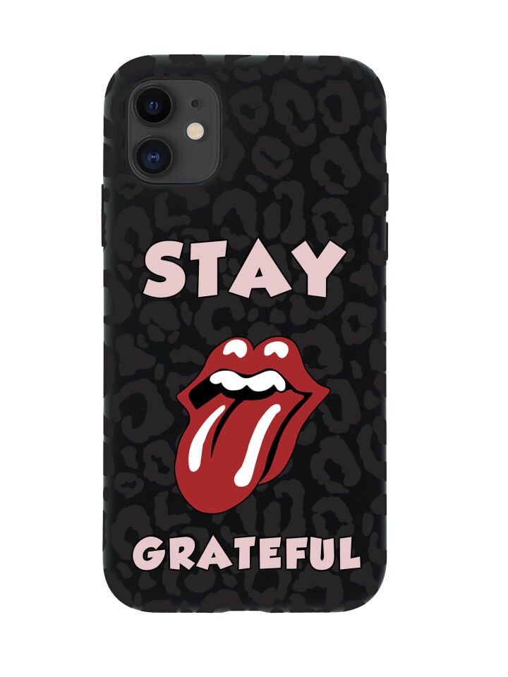 iPhone 12 Stay Grateful Premium Lansman Silikonlu Kılıf