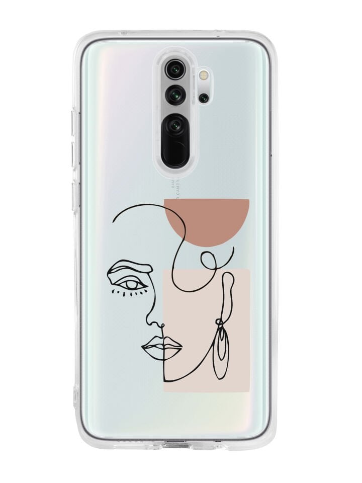 Redmi Note 8 Pro Women Art Desenli Premium Şeffaf Silikon Kılıf