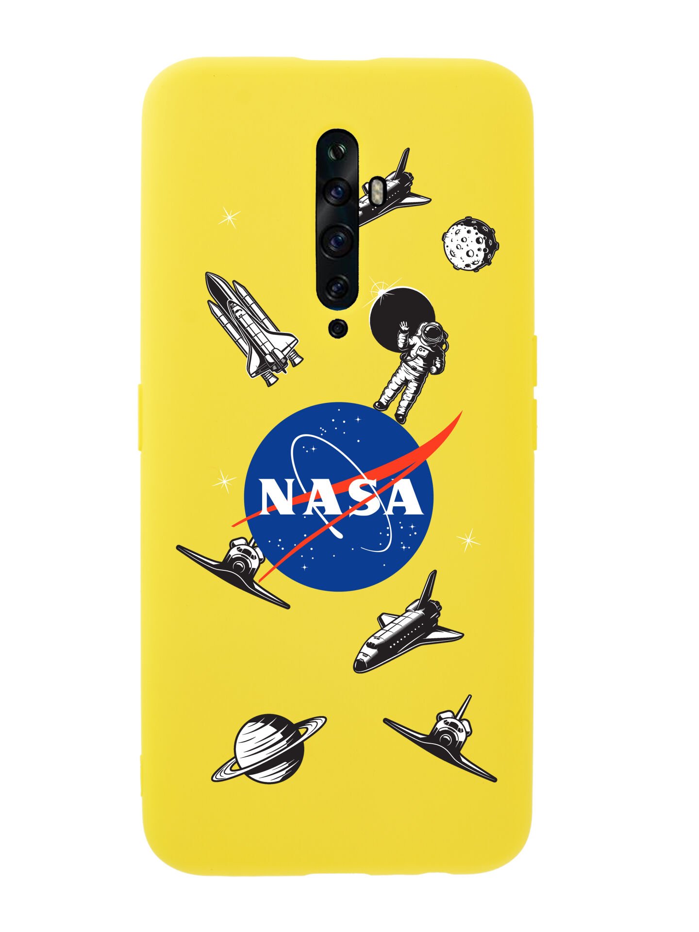 Oppo Reno 2Z NASA Desenli Premium Silikonlu Telefon Kılıfı