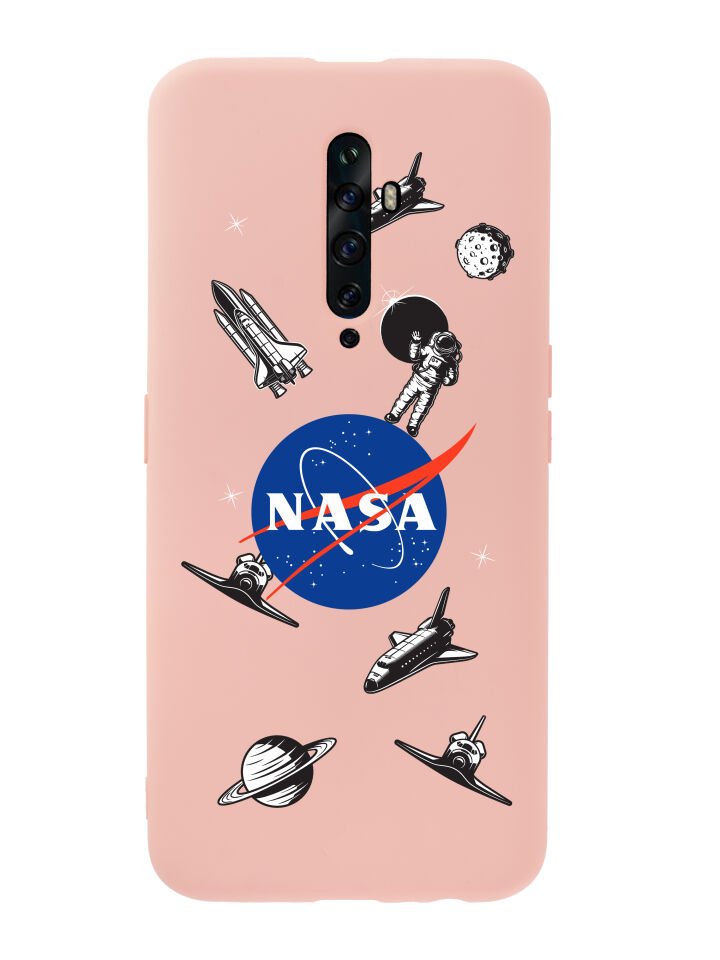 Oppo Reno 2Z NASA Desenli Premium Silikonlu Telefon Kılıfı