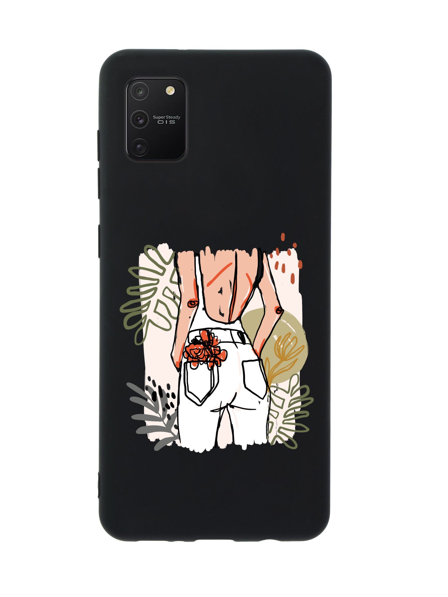 Samsung S10 Lite Woman With Flowers Premium Silikonlu Telefon Kılıfı