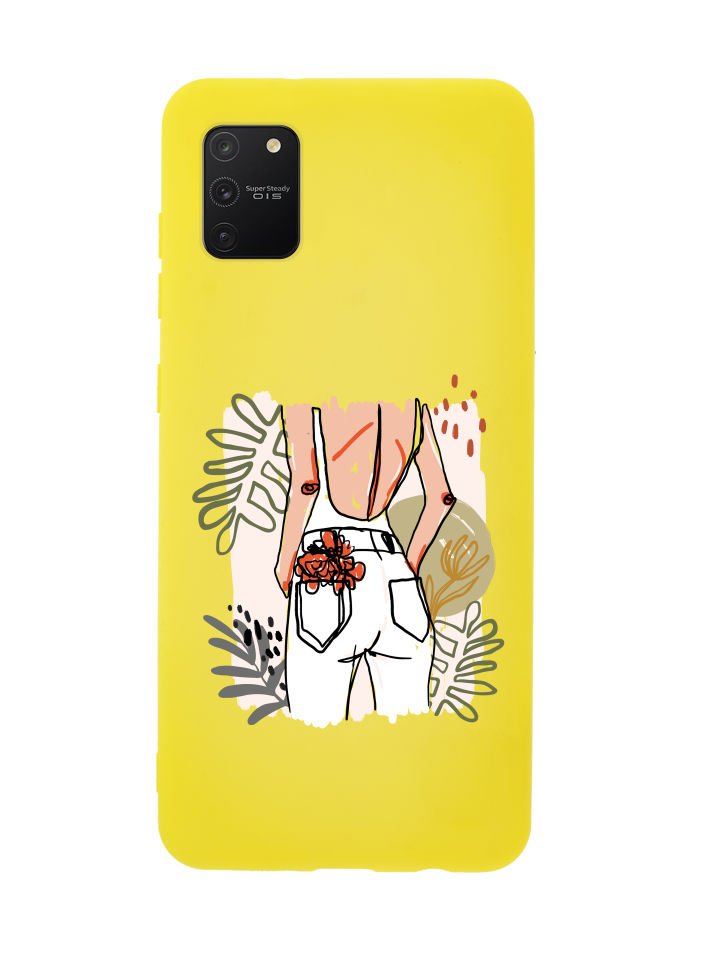 Samsung S10 Lite Woman With Flowers Premium Silikonlu Telefon Kılıfı