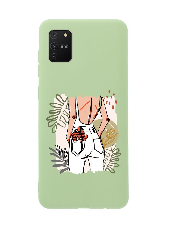 Samsung S10 Lite Woman With Flowers Premium Silikonlu Telefon Kılıfı