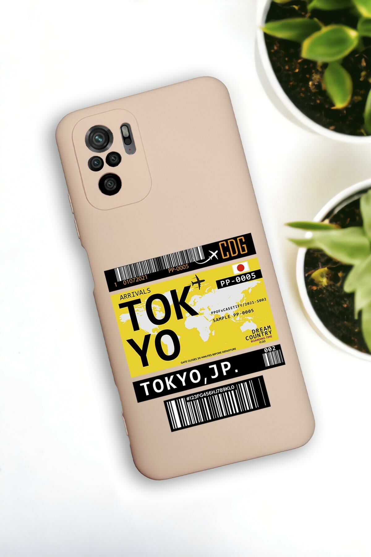 Redmi Note 10s Uyumlu Tokyo Ticket Desenli Premium Silikonlu Lansman Telefon Kılıfı
