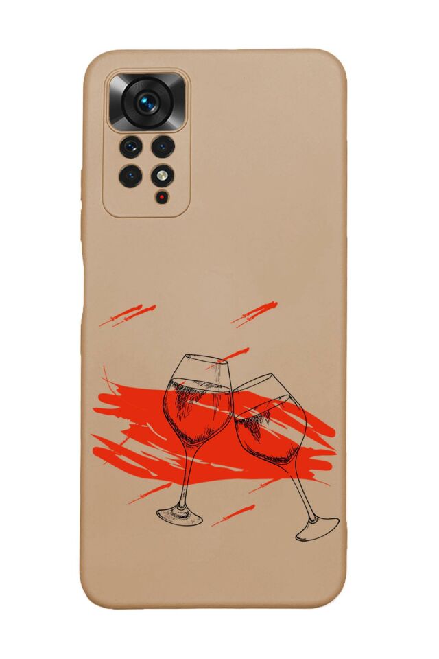 Xiaomi Redmi Note 12 Pro Uyumlu Spilled Wine Premium Silikonlu Lansman Telefon Kılıfı