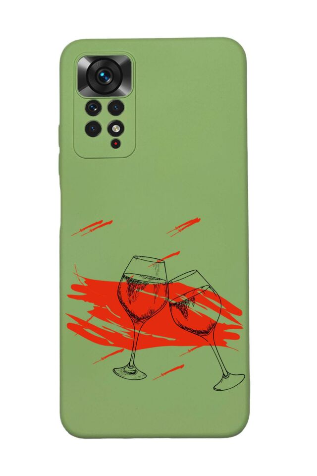 Xiaomi Redmi Note 12 Pro Uyumlu Spilled Wine Premium Silikonlu Lansman Telefon Kılıfı