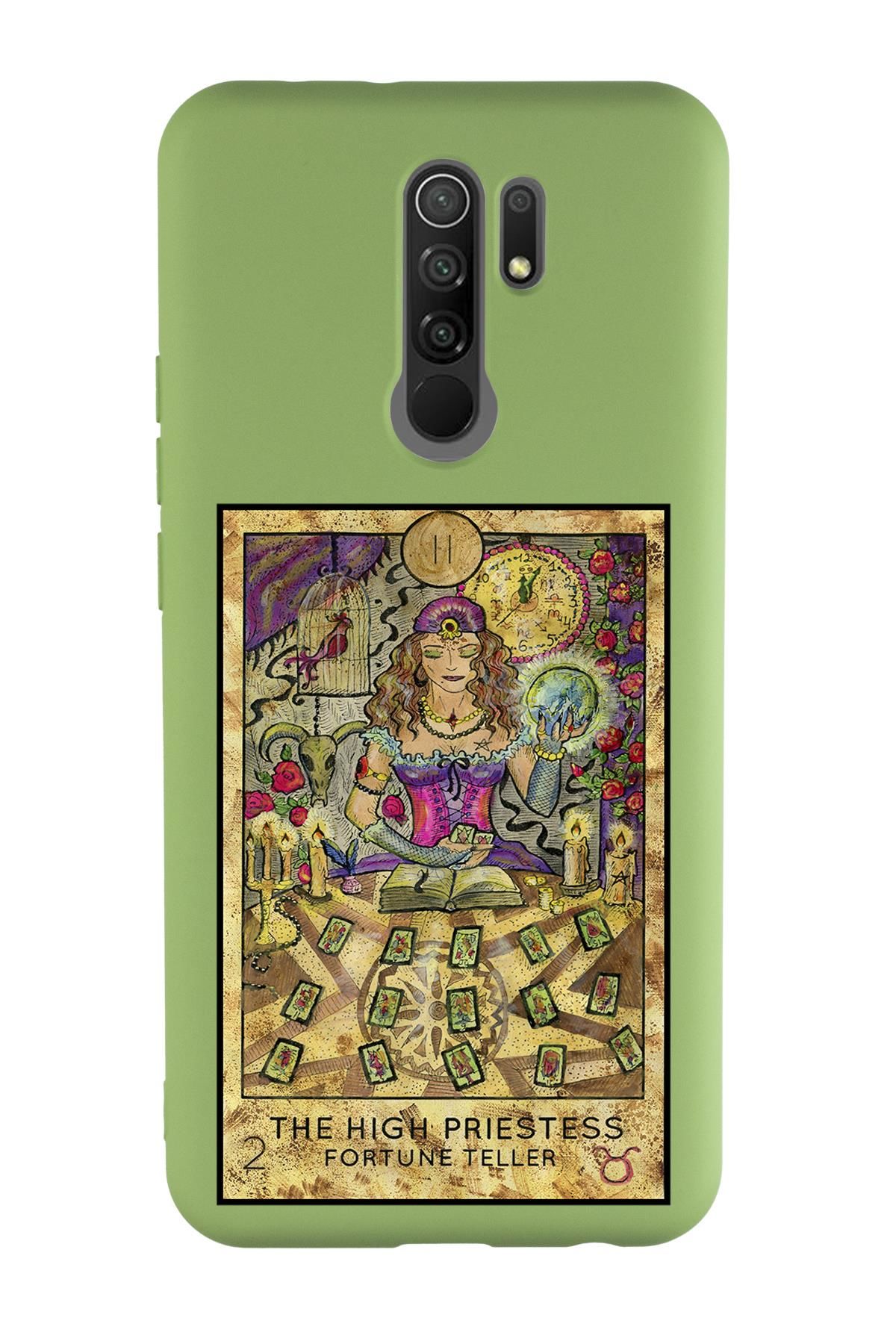 Xiaomi Redmi 9 Uyumlu The High Priestess Desenli Premium Silikonlu Lansman Telefon Kılıfı