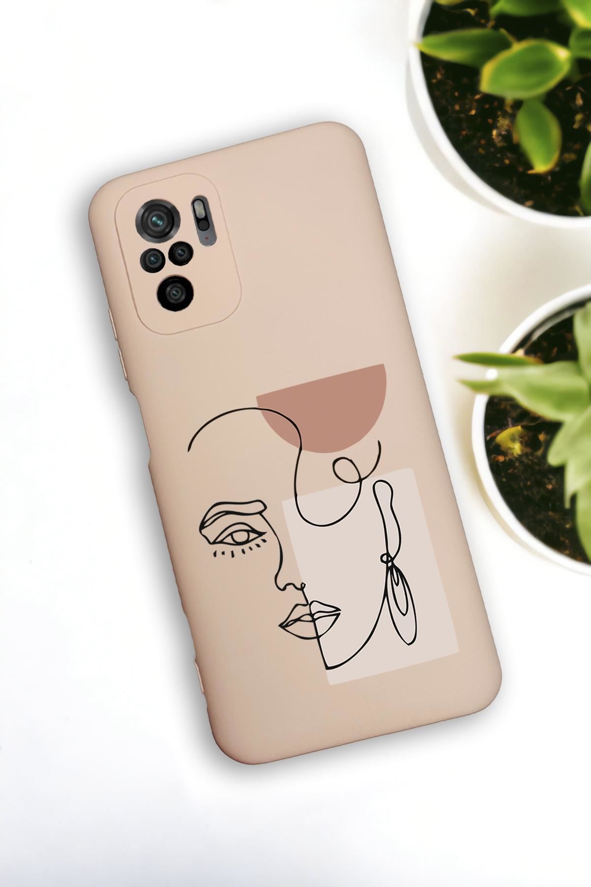 Redmi Note 10s Uyumlu Women Art Desenli Premium Silikonlu Lansman Telefon Kılıfı