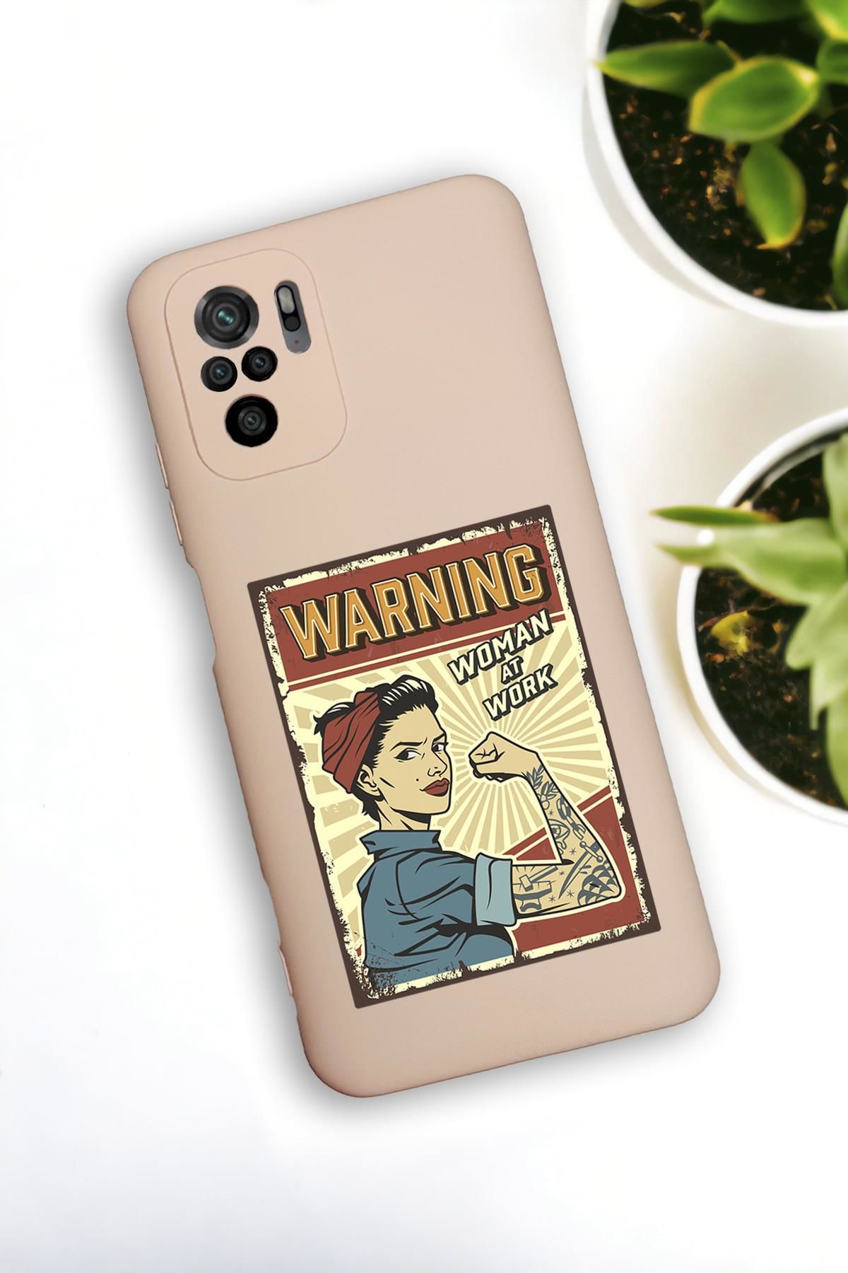 Redmi Note 10s Uyumlu Women At Work Desenli Premium Silikonlu Lansman Telefon Kılıfı