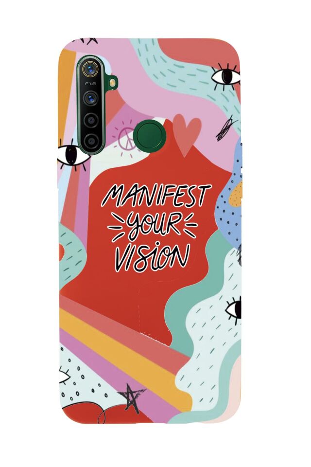 Realme 5i Manifest Your Vision Premium Silikonlu Telefon Kılıfı