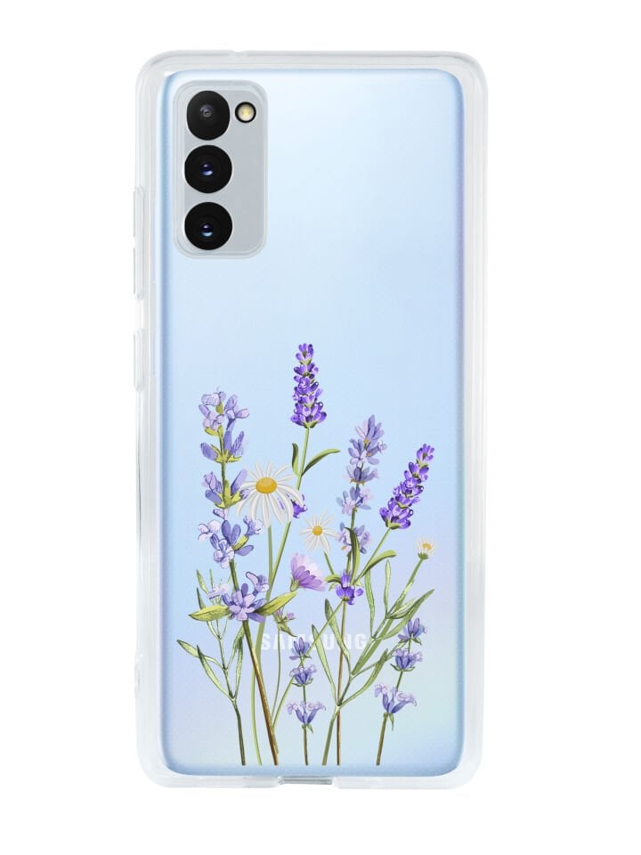 Samsung S20 FE Lavender Desenli Premium Şeffaf Silikon Kılıf