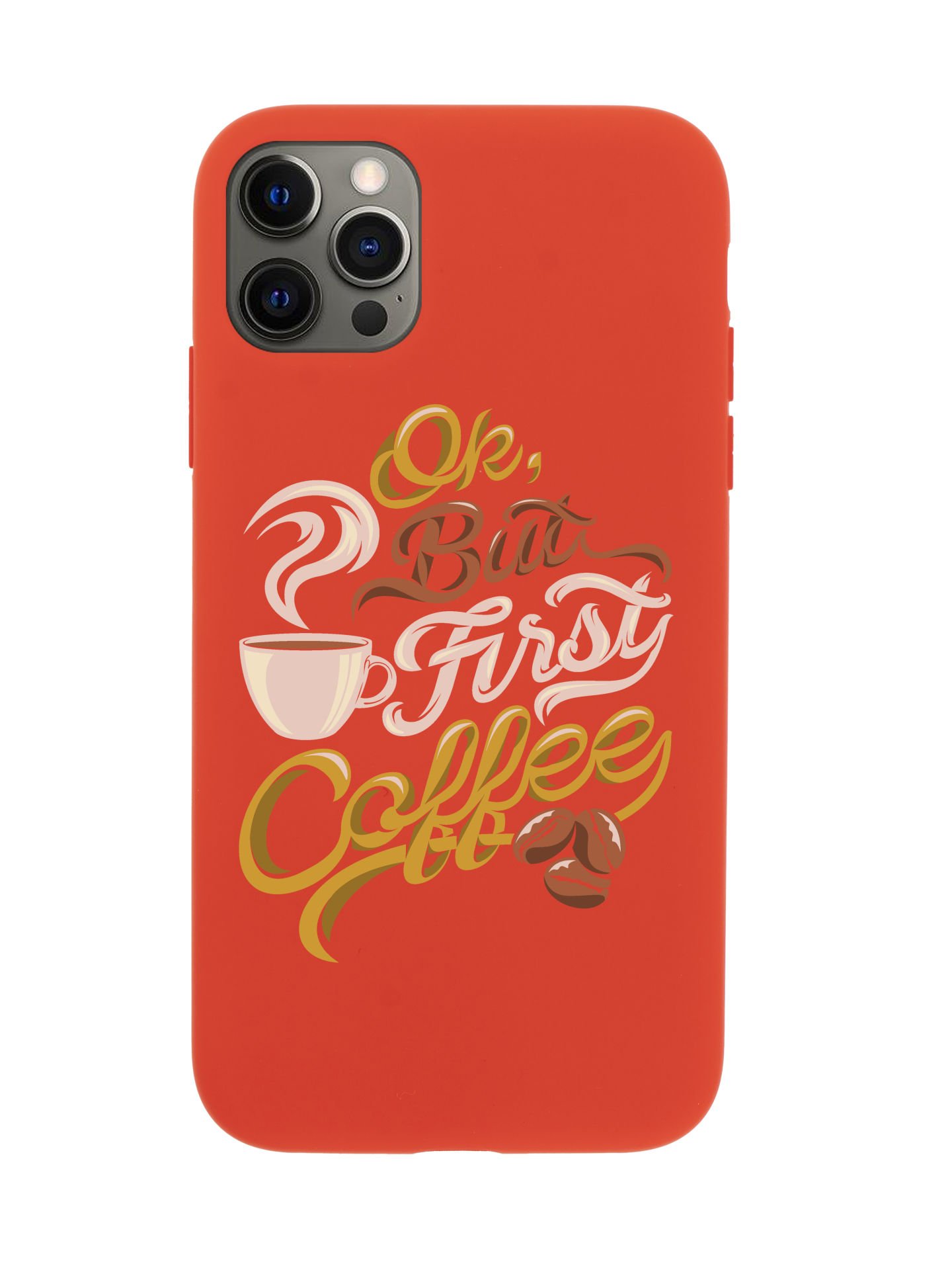iPhone 12 Pro First Coffee Premium Lansman Silikonlu Kılıf
