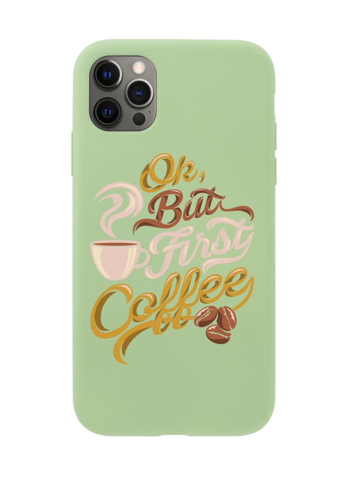 iPhone 12 Pro First Coffee Premium Lansman Silikonlu Kılıf