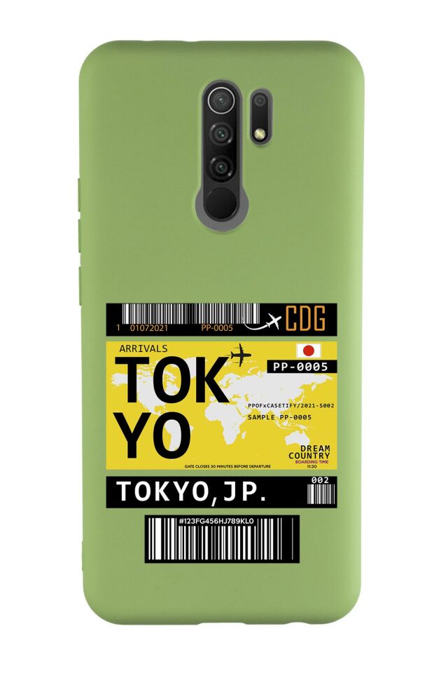 Xiaomi Redmi 9 Uyumlu Tokyo Ticket Desenli Premium Silikonlu Lansman Telefon Kılıfı