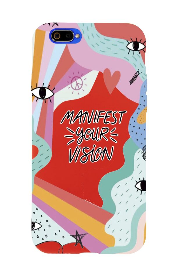 Realme C2 Manifest Your Vision Premium Silikonlu Telefon Kılıfı