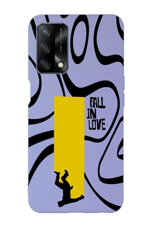 Oppo A74 Uyumlu Fall In Love Desenli Premium Silikonlu Lansman Telefon Kılıfı