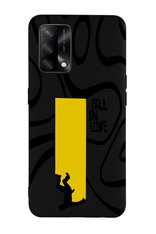 Oppo A74 Uyumlu Fall In Love Desenli Premium Silikonlu Lansman Telefon Kılıfı