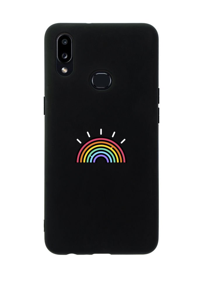 Samsung A10s Gökkuşağı Desenli Premium Silikonlu Telefon Kılıfı