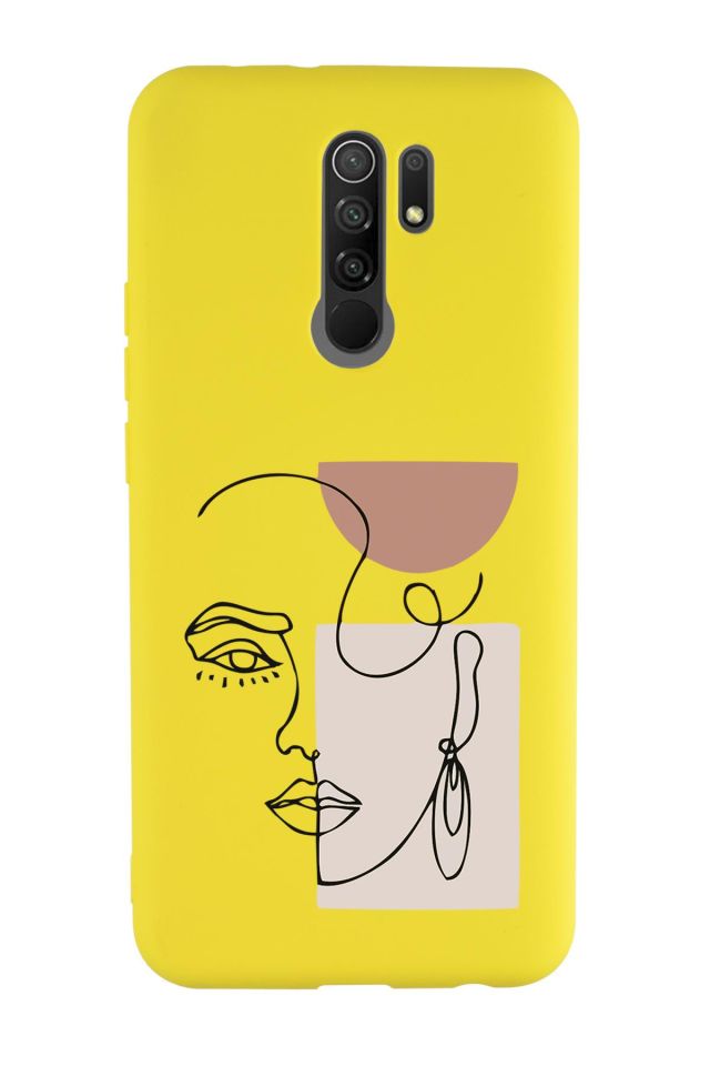 Xiaomi Redmi 9 Uyumlu Women Art Desenli Premium Silikonlu Lansman Telefon Kılıfı