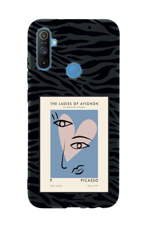 Realme C3 Picasso The Ladies of Avignon Premium Silikonlu Telefon Kılıfı