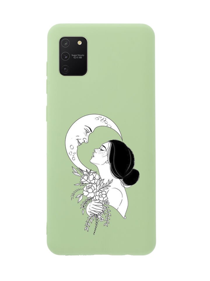Samsung S10 Lite Moon & Woman Desenli Premium Silikonlu Telefon Kılıfı