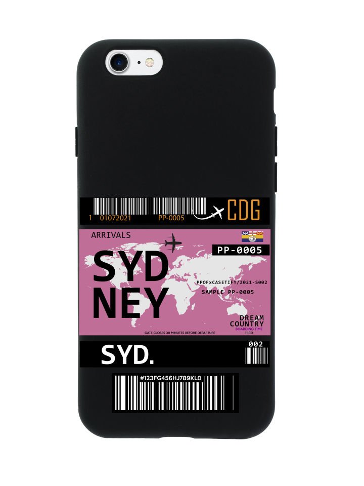 iPhone 8 Sydney Bilet Tasarımlı Telefon Kılıfı