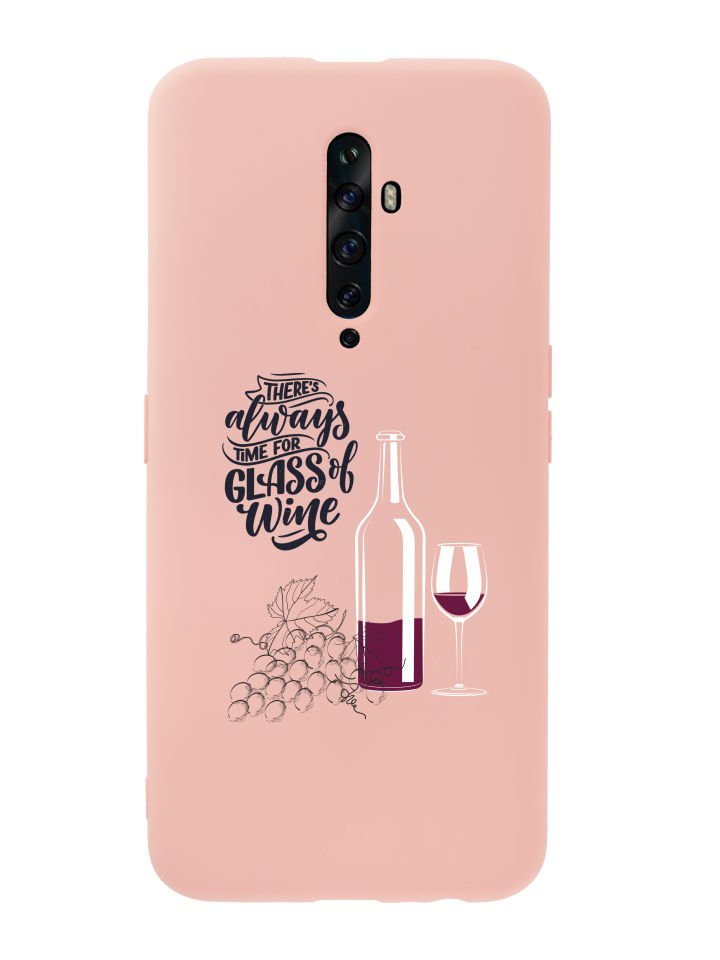 Oppo Reno 2Z Wine And Grape Premium Silikonlu Telefon Kılıfı