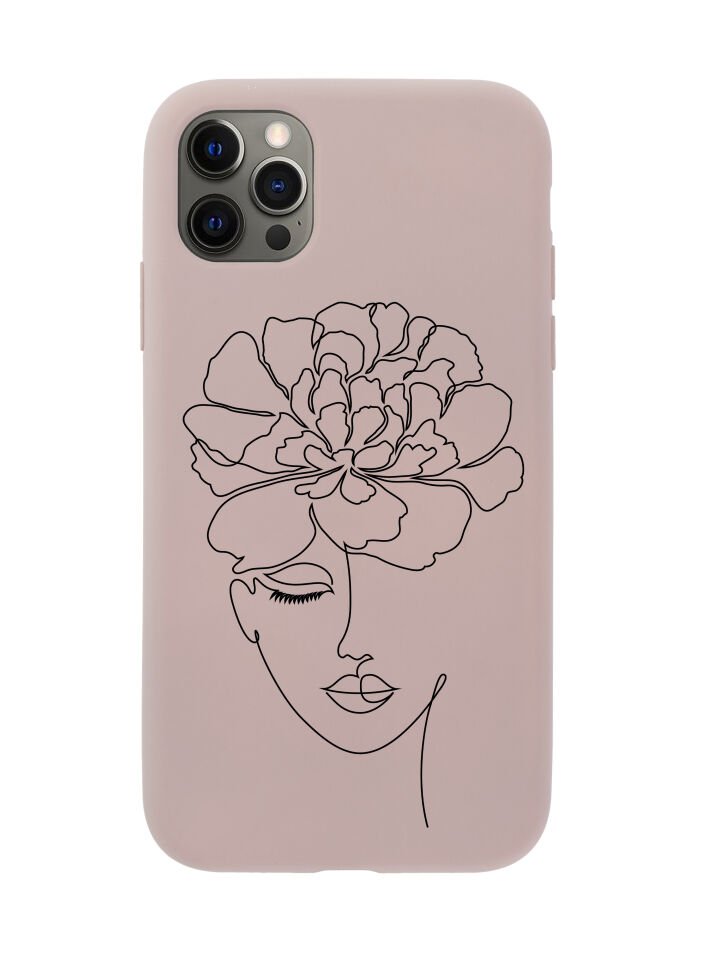 iPhone 12 Pro Flower Woman Art Premium Lansman Silikonlu Kılıf