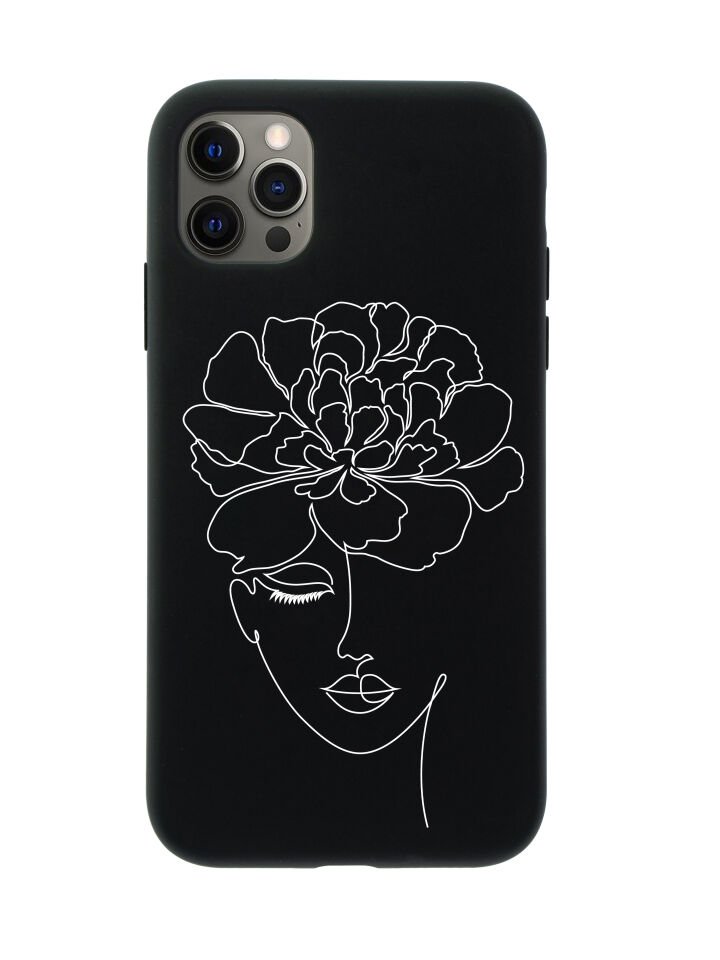 iPhone 12 Pro Flower Woman Art Premium Lansman Silikonlu Kılıf