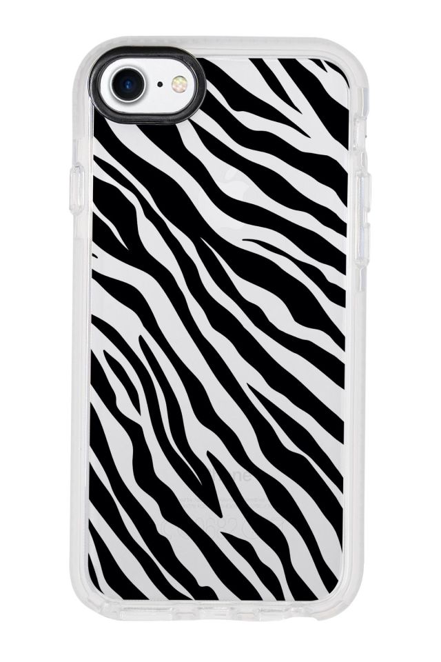 iPhone 7 Zebra Pattern Candy Bumper Silikonlu Telefon Kılıfı