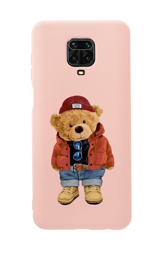 Xiaomi Redmi Note 9 Pro Teddy Bear Premium Silikonlu Telefon Kılıfı