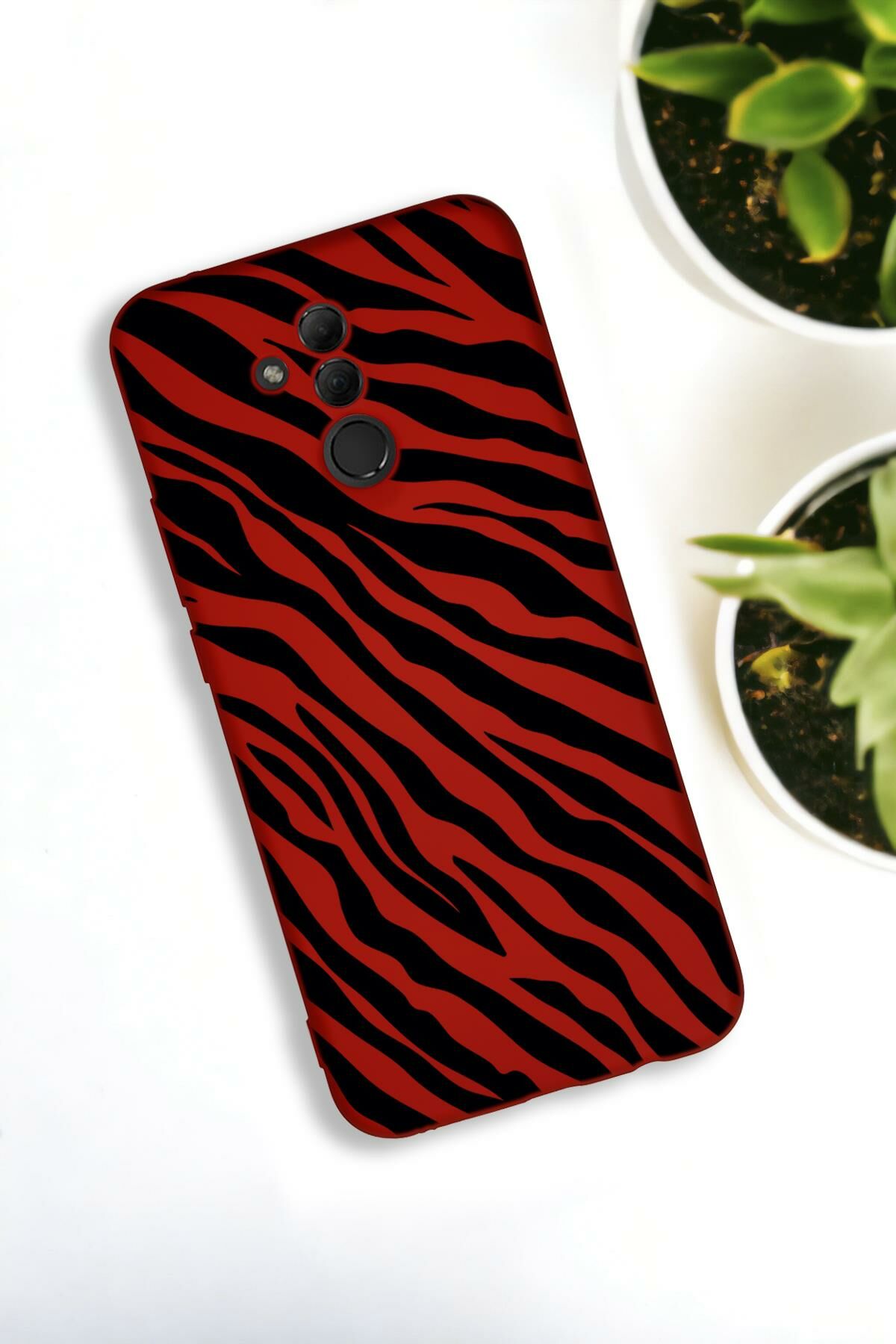 Huawei Mate 20 Lite Uyumlu Zebra Pattern Desenli Premium Silikonlu Lansman Telefon Kılıfı