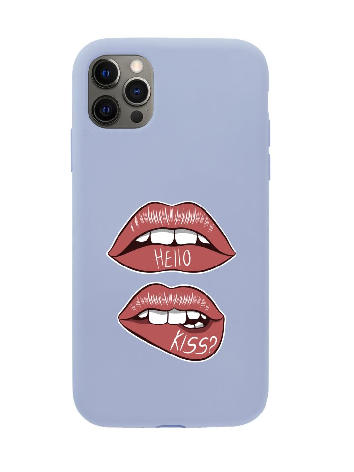 iPhone 12 Pro Hello Kiss Premium Lansman Silikonlu Kılıf