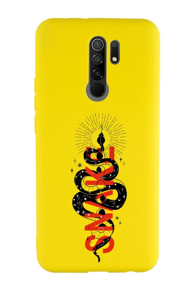 Xiaomi Redmi 9 Uyumlu Snake Desenli Premium Silikonlu Lansman Telefon Kılıfı