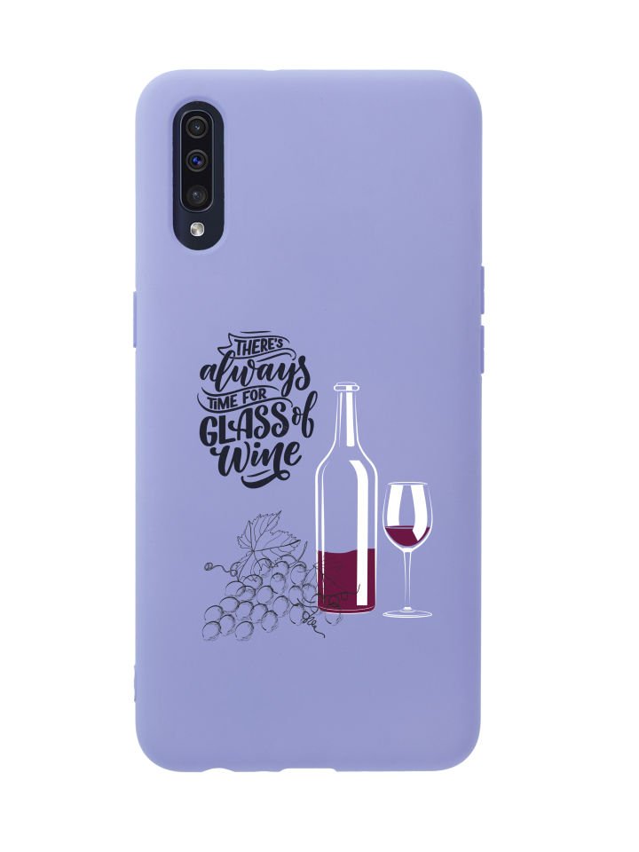 Samsung A50 Wine And Grape Premium Silikonlu Telefon Kılıfı