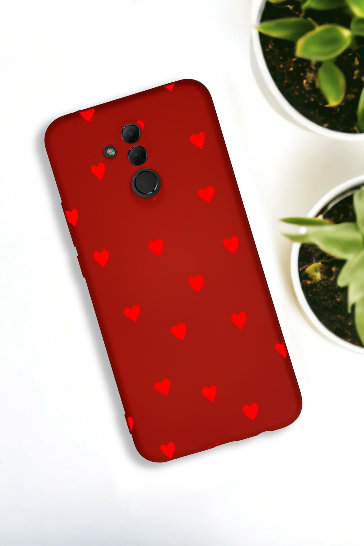 Huawei Mate 20 Lite Uyumlu Sevimli Kalpler Desenli Premium Silikonlu Lansman Telefon Kılıfı