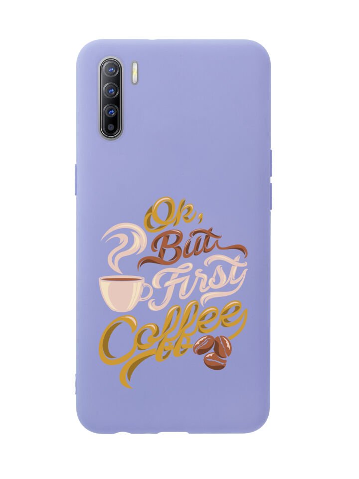 Oppo Reno 3 First Coffee Premium Silikonlu Telefon Kılıfı