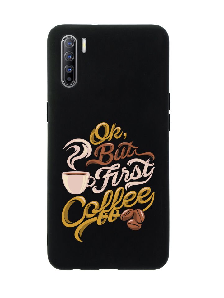 Oppo Reno 3 First Coffee Premium Silikonlu Telefon Kılıfı