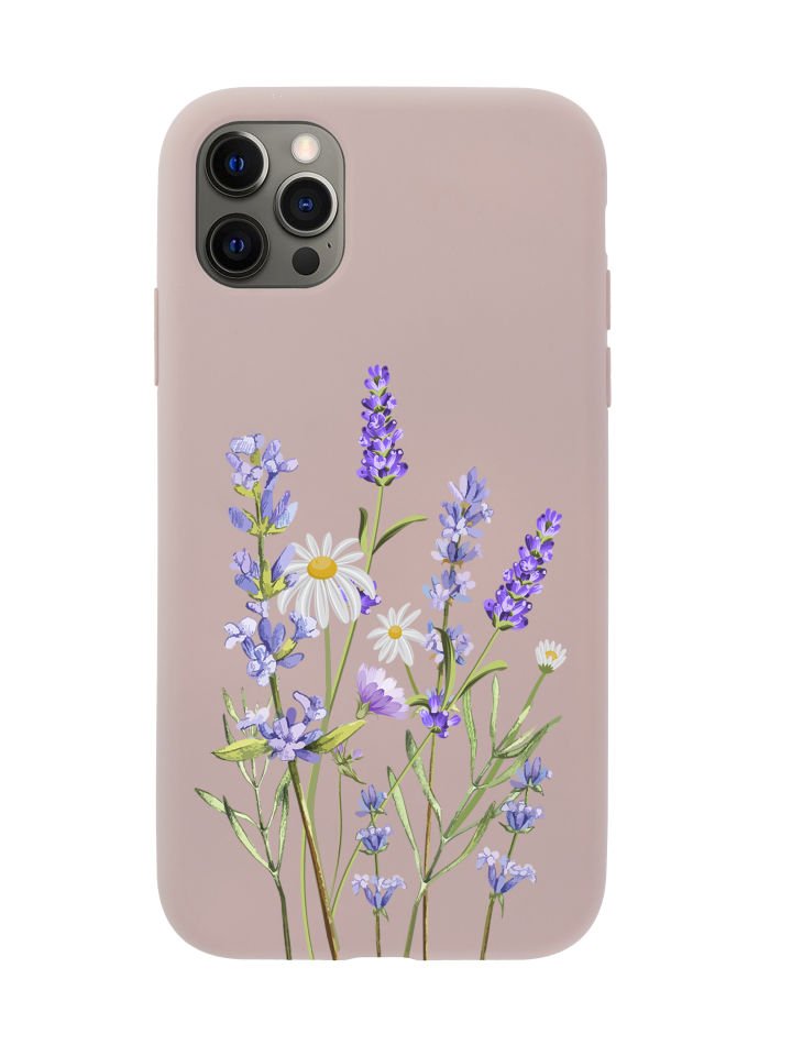 iPhone 12 Pro Lavender Premium Lansman Silikonlu Kılıf