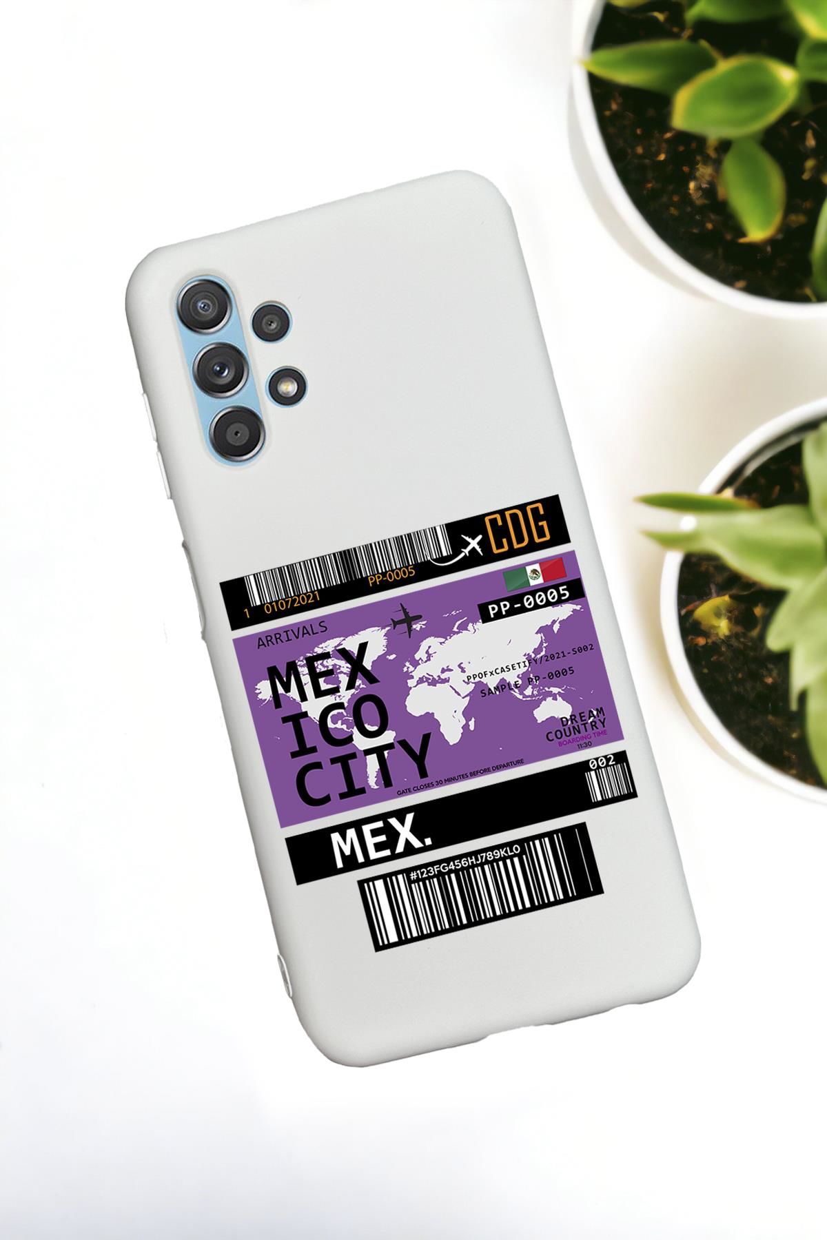 Samsung Galaxy A13 Uyumlu Mexico Ticket Desenli Premium Silikonlu Lansman Telefon Kılıfı